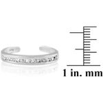 Boutique NEW White Gold Filled Adjustable Pinky Midi Simulated‎ Diamond Toe Ring Photo 11
