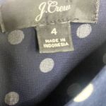 J.Crew Classy Lightweight Polka Dot Lined Short Sleeves Midi Dress 4 Navy Blue Photo 5