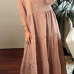 Jenni Kayne James midi Dress Dusk Rose size S cotton linen Pink Photo 0