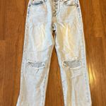 Pistola  Charlie Light Wash Distressed Denim Jeans Straight Leg Button Fly Sz 28 Photo 0