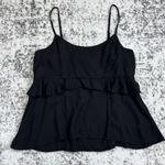 Old Navy Layered Frill Cami Tank Top Black Size Medium NWT Photo 1
