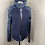 Lululemon Scuba Hoodie Inkwell We Are From Space Printed October Sz L? Blue Zip Photo 3