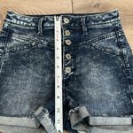 American Eagle  High Rise Super Stretch Button Fly Blue Jean Shorts Size‎ 2 Photo 6