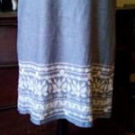 Esley  Chambray & White Embroidered Shift Dress Photo 3