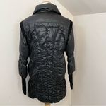 La Reine Blanche Black Quilted Down Longline Puffer Coat M Size M Photo 2