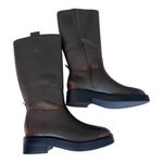 Franco Sarto Trevi Mid Calf Dark Brown Heeled Boots Size 6M Photo 4