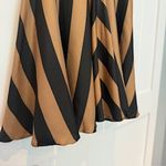 Amanda Uprichard  Chevron Silk Blend Dress Black Tan Sleeveless Party‎ Neutral Photo 1