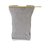 Tahari  Striped V Neck Cap Sleeve Sweater Dress Cover Up White Black Size S Photo 3