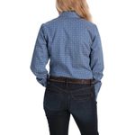 Cinch Women's Blue Medallion Print Collared Button-Down Shirt Size Small Photo 2