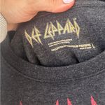 Def Leppard  Pyromania Tour Leopard pullover crewneck charcoal fleece oversized Photo 2