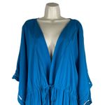 City Chic Sun Lover Swim Coverup Kaftan Embroidery Blue Size L/2X Photo 4