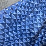 Thierry Colson Pleated Silk Blend Patterned Skirt Womens Size 0 XS Puffy Skirt Blue Photo 2