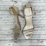 David's Bridal DAVID’S BRIDAL Gold Metallic Strappy Heels Womens Size 7.5 Bridal Wedding Formal Photo 1
