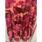 SheIn Pink Floral One Shoulder Maxi Dress Size 8 Tiered Ruffle Resort Vacation Cruise Photo 2