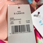 Beach Betty By Miracle Brands 1 Pc Swimsuit Floral Tie Back XL NWT V Neck Pink Photo 3