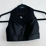 Carbon38 | Sayang Canggu Macramé Crochet Sports Bra in Black Size XS Photo 0