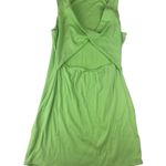 Lovers + Friends  women's XL Green V-neck mini dress Sundress twist front open Photo 0