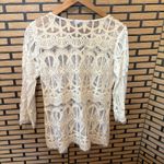 Valerie Stevens  Tan And Ivory Lace Top Size‎ Small Photo 1