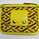 Versace Coated Canvas Calfskin La Greca Modular Zip Pouch - Yellow - Preowned Photo 2