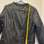 Olivia Miller Womens Faux Leather Zip Up Moto Biker Jacket XL Photo 5