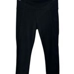 Athleta Black Mid Rise Salutation Capri Women's Small Photo 0