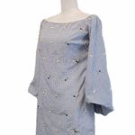 Lucy Paris  Gingham Floral Embroidered Off Shoulder Stripe Mini CasuAl Dress Photo 5