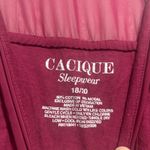 Cacique Sleepwear Burgundy Racerback Tank Top Sleep mini gown Size 18 20 Photo 1