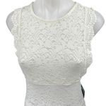Free People NEW White Floral Lace Sleeveless Racerback Blouse Tank Top Size S Photo 2