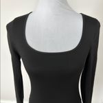 SheIn  Elegant Black Square Neck Bodysuit Sz XS Photo 2