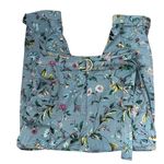 Anthropologie  Victoria Floral Cargo Pants Belted Blue Multi Size 4 Petite Photo 5