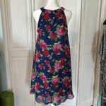 Betsey Johnson Y2K Women's FLORAL HALTER TRAPEZE DRESS Size 4 Photo 4