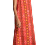 Frances Valentine Carlyle Mockneck Sleeveless Maxi Dress Vintage Style Pink Size M Photo 0