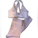 Fabletics 2PC Leggings & Sports Bra M Light Pink/Mauve Yoga Work~Out Twist Top Photo 1