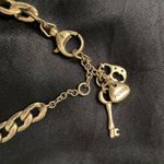 Fossil  Jewelry Glam Strand Necklace Brass Ox Tone Crystal Rhinestones Photo 1