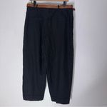 ZARA NWT ‎ Large Black Linen Blend Wide Leg Pants CP Photo 1