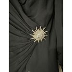 Tadashi Shoji Vintage  Black Silk Blouse Romantic Size 12 Luxury Elegant Bling Photo 2