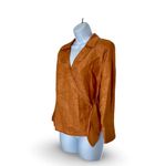 Street Fashion Satin Wrap Top Orange Photo 1