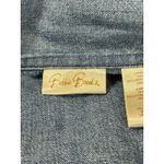 VTG 90s Bobbie Brooks Embroidered Floral Mixed Denim Shirt Button Up L Boho Blue Size L Photo 6