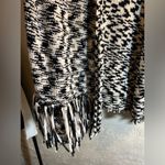 Chico's CHICO’s black&white open front sweater w fringe Photo 5