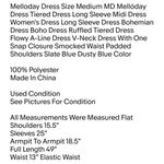 MELLODAY Dress Size Medium MD Mellóday Dress Tiered Dress Long Sleeve Midi Dress Photo 1