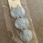 Mia Collection Blue Lace Floral Dangle Earrings Costume Jewelry Photo 0