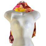 Unbranded Women's Berry Pink Yellow‎ PRINTED WRAP Scarf 20"x84" Photo 1