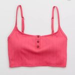Aerie NWT  Ribbed Longline Scoop Bikini Top Photo 2