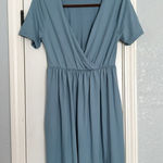 Zenana Women's Wrap Dress Soft Stretch Knit Short Sleeve Midi Casual Comfort Photo 0