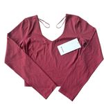 Lululemon Women’s 8 Align Long Sleeve Mulled Wine Buttery Soft Minimalist New Photo 2