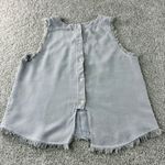 Altar'd State  Gray Sleeveless Fringe Tank Top Women's‎ Medium Casual Cute Photo 6