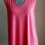 Eileen Fisher Soft V-neck Shell Watermelon Coral S New Photo 0