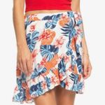 Roxy  Hawiian Floral Print Halo Wrap Skirt Size Small Photo 2