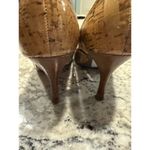 Naughty Monkey  Heels Womens 8 Cork Cheetah Print Fuzzy Pointed Toe Photo 4