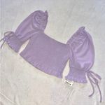 The Impeccable Pig NWT Purple Smocked Crop Top size Small! Photo 2